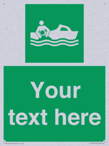 Custom sign safe condition Rescue boat